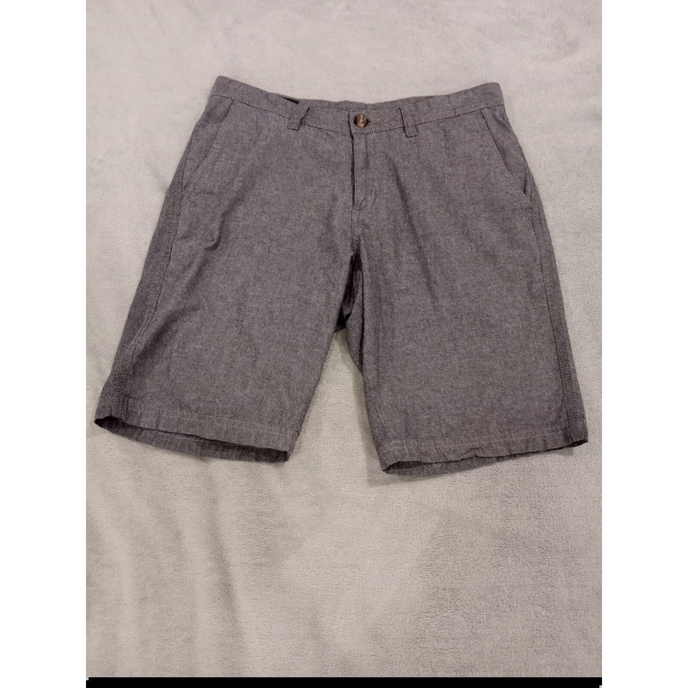 Wallin & Bros. Golf Flat Front Blue Gray Chino Shorts Size 32